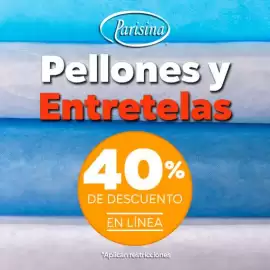 Catálogo Parisina Página 5: Parisina Pellones y Entretelas 40% DE DESCUENTO EN LÍNEA "Aplican restricciones