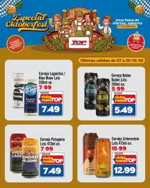 Encarte Rede Top Página 1: Cerveja Baden Baden Lata €5,49, Cerveja Patagonia €7,49