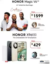 Vodacom catalogue Page 10: FREE HONOR Magic V6 Al✶ Unfold the Real Magic Captain's 5G From R 1599 PMx36 foos FREE HONOR