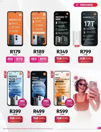 Vodacom catalogue Page 15: REDMI A7 €179,00, REDMI Note 17 Pro 5G €499,00