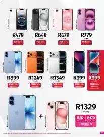 Vodacom catalogue Page 17: IPhone 17 Pro Max 256GB 5G €1.349,00, IPhone 17 Pro 256GB 5G €1.249,00
