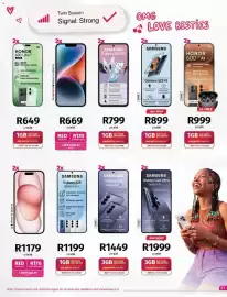 Vodacom catalogue Page 21: HONOR 600 AI €999,00, IPhone 14 €669,00