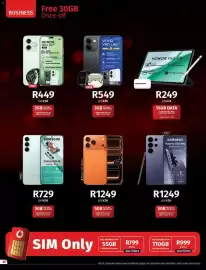 Vodacom catalogue Page 30: SAMSUNG Galaxy S26 Ultra €1.249,00, Vivo V80 Lite 5G €549,00