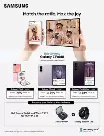 Vodacom catalogue Page 6: SAMSUNG Match the ratio. Max the joy SAMSUNG Galaxy Z Rip8 Galaxy Alt Galaxy Z Flip8 256GB From