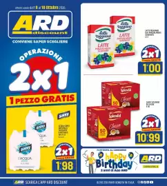 Volantino Ard Discount Pagina 1: Caffè Splendid Classico €10,99, Latte Reggiano latte parzialmente scremato €1,00