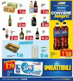 Volantino Ard Discount Pagina 11: Sorsy nettare di pesca €1,59, Pepsi Pet Classica/Zero Zucchero €1,58