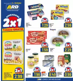 Volantino Ard Discount Pagina 2: Noci sgusciate TodaVida €2,29, Wurstel Wüber per hot dogs €1,59