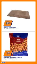 Action Flugblatt woche 41 Seite 30: Snacks of the World Snackmix €1,79, Teppich aus Kunstfell €19,95