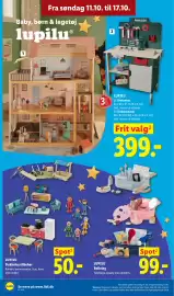 Lidl tilbudsavis uge 42 Side 29: Lupilu Dukkehus og Arbejdsbænk €399,00, Lupilu Rolleleg €99,00