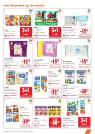 Colruyt folder Pagina 9: Bambix opvolgmelk 2 +6 maanden of poeder groeimelk 3 1+ jaar €23,22, Nestlé groeimelk €26,73