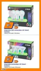 Catalogue Action semaine 41 page 14: LSC Ampoules LED connectées €9,95, LSC Ampoules connectées Smart Connect €9,95