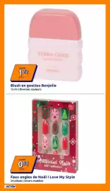 Catalogue Action semaine 41 page 17: Bonjolie Terra Cutie Blush Drops €1,22, I Love My Style Faux ongles de Noël €0,88