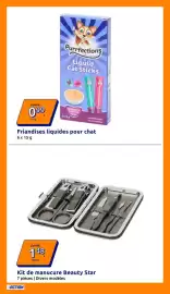 Catalogue Action semaine 41 page 6: Beauty Star Kit de manucure €1,48, Purrfections Liquid Cat Sticks €0,99