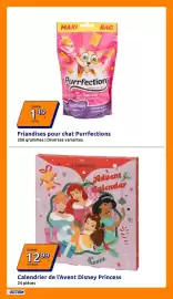 Catalogue Action semaine 41 page 8: Disney Princess Calendrier de l'Avent €12,99, Purrfections Friandises pour chat €1,49