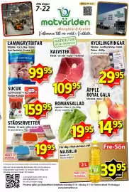Matvärlden Tensta reklamblad vecka 41 Sida 1: LAMMGRYTBITAR €99,95, STÄDSERVETTER €19,95