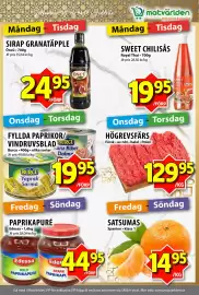 Matvärlden Tensta reklamblad vecka 41 Sida 2: SATSUMAS €14,95, PAPRIKAPURÉ €44,95