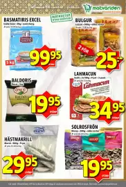 Matvärlden Tensta reklamblad vecka 41 Sida 4: BASMATIRIS EXCEL €99,95, HÄSTMAKRILL €29,95