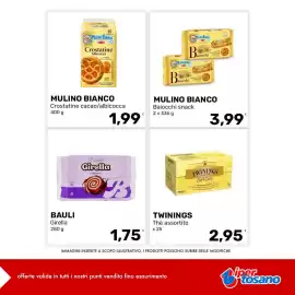 Volantino Iper Tosano settimana 41 Pagina 1: Mulino Bianco Crostatine albicocca €1,99, Mulino Bianco Baiocchi snack €3,99