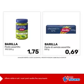 Volantino Iper Tosano settimana 41 Pagina 5: Barilla Pesto assortito €1,75, Barilla Pasta di semola assortita €0,69