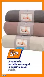 Volantino Action settimana 41 Pagina 10: Lenzuolo in percale con angoli La Maison Rêve €5,79