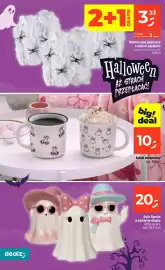 Dealz gazetka tydzień 41 Strona 14: Dekoracyjna pajęczyna z małymi pająkami €3,33, Duża figurka w kształcie duszka €20,00