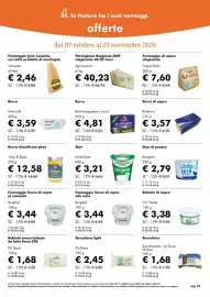 Volantino NaturaSì Pagina 38: Formaggio gran Lessinia €2,46, Parmigiano Reggiano DOP Agricola Iris €40,23