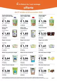 Volantino NaturaSì Pagina 42: My Love My Life Bifidus €2,33, Pouches alla banana, mela e fragola milkis Andechser €1,26