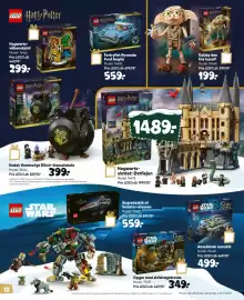 Bilka tilbudsavis Side 12: LEGO Fortryllet flyvende Ford Anglia €559,00, LEGO Hogwarts-våbenskjold €299,00