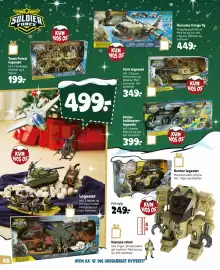 Bilka tilbudsavis Side 48: Soldier Force kamp-helikopter-legesæt €399,00, Soldier Force Kæmpe robot €249,00