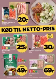 Netto tilbudsavis uge 41 Side 7: Velsmag hakket grise- og kalvekød €20,00, Rose hakked dansk kyllingekød €25,00