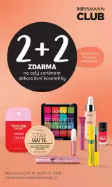 Rossmann leták Strana 2: 2+2 ZDARMA na celý sortiment dekorativní kosmetiky ROSSMANN CLUB Produkty lze libovolně kombinovat