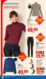Catalog Lidl săptămâna 42 Pagină 74: Lidl șosete termice €17,99, Esmara Pulover damă €49,99