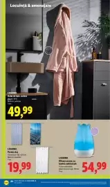 Catalog Lidl săptămâna 42 Pagină 84: Livarno Difuzor arome cu lumină ambientală €54,99, LivarNo perdea duș €19,99
