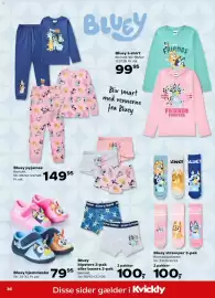 Kvickly tilbudsavis Side 38: Bluey hjemmesko €79,95, Bluey hipsters 3-pak eller boxers 2-pak €100,00