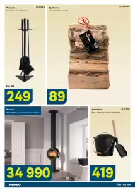 Maxbo kundeavis Side 8: Schou Askebøtte day €419,00, Nordpeis Peisovn me pedestal med sideglass €34.990,00