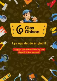 Clas Ohlson kundeavis Side 1: F m H 6 Clas Ohlson Lys opp det du er glad i! Trygge lyslenker inne og ute Opptil 5 års