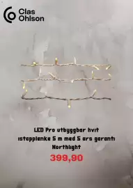 Clas Ohlson kundeavis Side 5: Northlight LED Pro utbyggbar hvit istapplenke €399,90