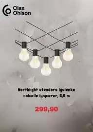Clas Ohlson kundeavis Side 9: Clas Ohlson Northlight utendørs lyslenke solcelle lyspærer €299,90
