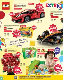 Extra Leker kundeavis Side 2: Lego classic kreative store klosser €382,00, Lego Technic Ferrari 488 Pista 42235 €469,00