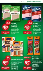 Żabka gazetka Strona 6: Kabanosy Tarczyński proteinowe z kurczaka €5,99, Parówki Tarczyński z szynki €5,50