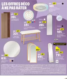 Catalogue BUT page 13: Colva Panneau mural €39,99, Miroir Circle €63,99