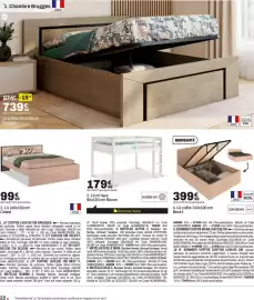 Catalogue BUT page 22: Best 4 Lit coffre 140x190 cm €399,99, Bloom Lit mi haut €179,99
