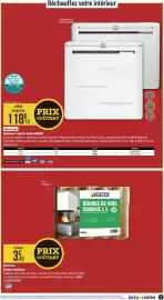 Catalogue Bricorama page 3: COTEKA Bûches densifiées €3,43, Noirot Radiateur à inertie sèche AMAROC €118,13