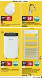 Catalogue Bricorama page 5: Optimea Déshumidificateur 10 L €99,00, M Abattant WC €12,90