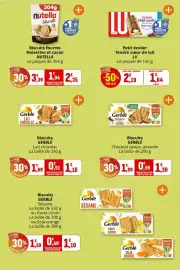 Catalogue Coccinelle Supermarché page 22: Nutella biscuits €2,35, Gerblé biscuits €1,30
