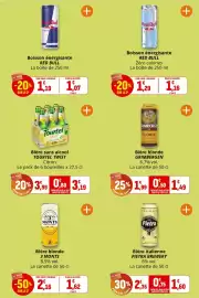 Catalogue Coccinelle Supermarché page 36: 3 MONTS Bière blonde €1,62, GRIMBERGEN Bière blonde €1,49