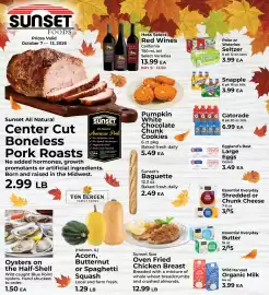 Sunset Foods weekly ad week 41 Page 1