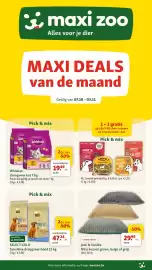 Maxi Zoo folder Pagina 1: Select gold sensitive droogvoer hond €47,24, Jack & Vanilla Mira kussen €29,99