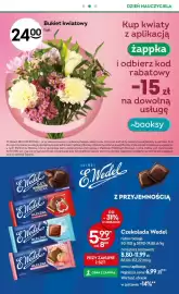 Żabka gazetka Strona 15: Czekolada Wedel gorzka klasyczna 64% €5,99, Bukiet kwiatowy €24,00