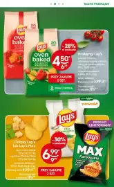 Żabka gazetka Strona 27: Chipsy Lay's Pizza Margherita €6,99, Krakersy Lay's pomidor z bazylią €4,50